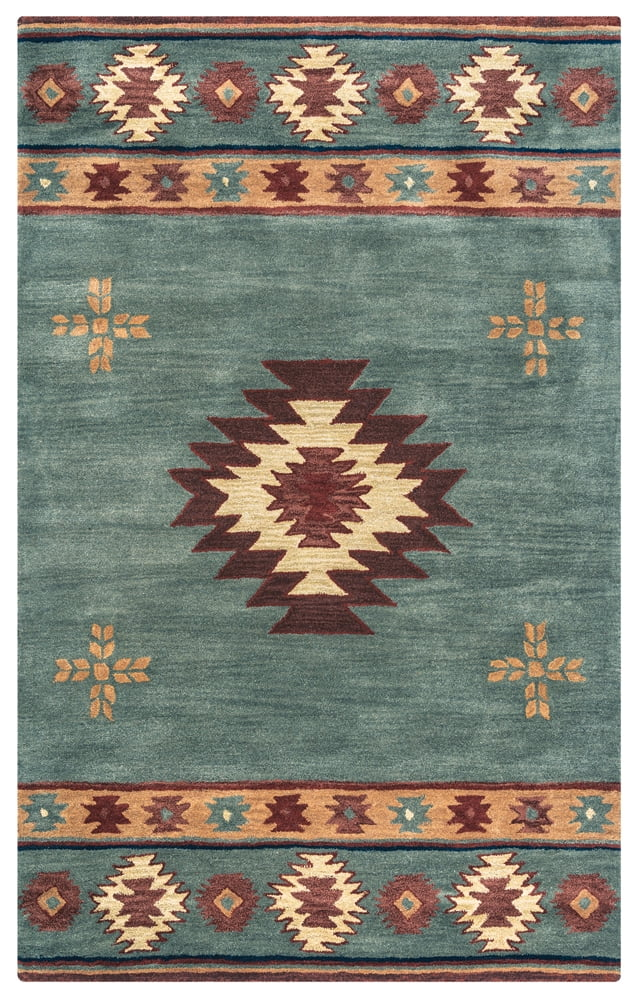 Gatney Rugs Frost Area Rug SU2008 Gray Blue Jagged Shapes 2' 6" x 8' Rectangle
