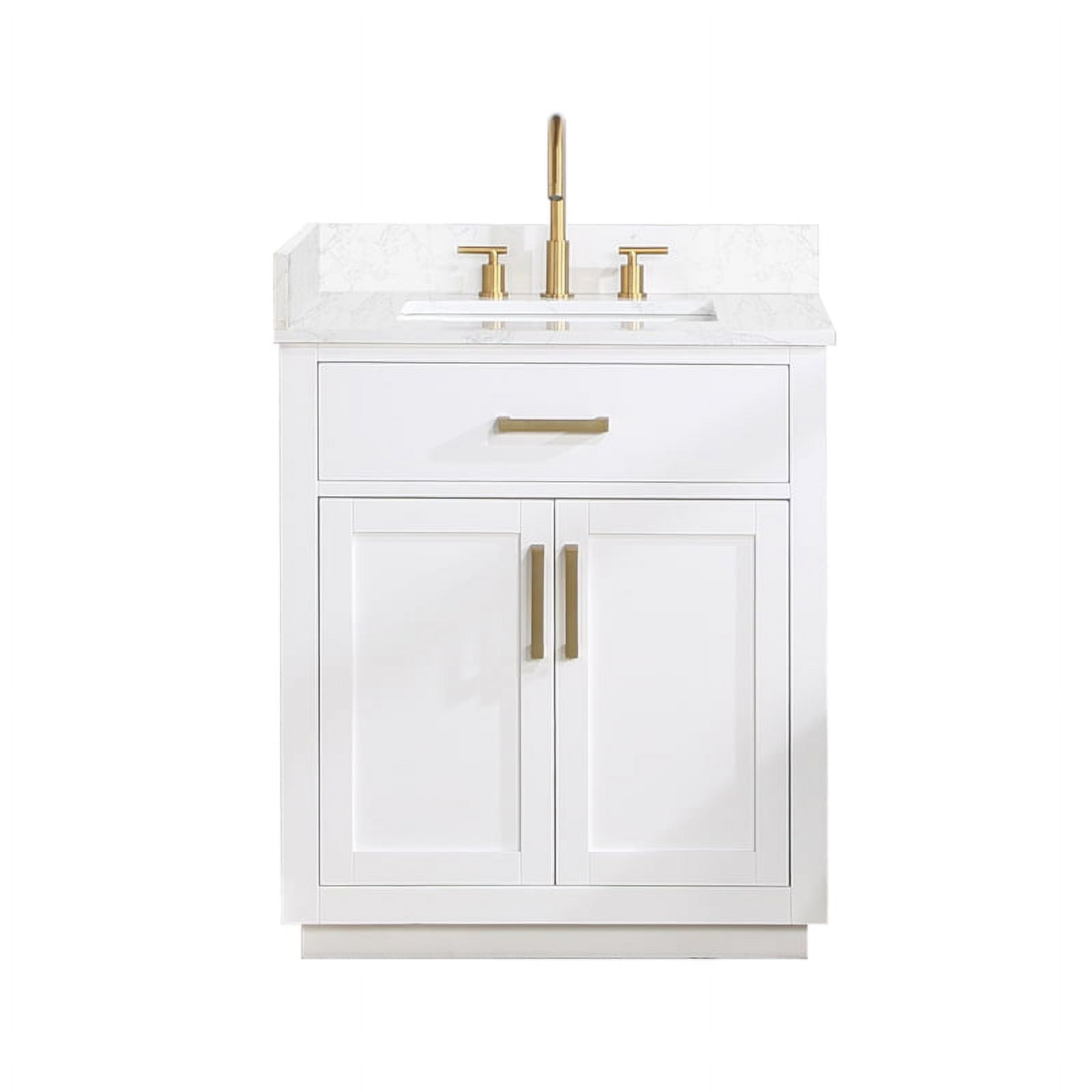 Altair 30" Single Bathroom Vanity in White without Mirror