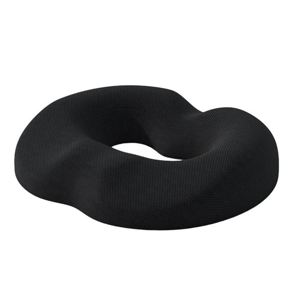 Gazechimp Donut Sitting Pillow, Tailbone Support Pad Memory Foam Comfortable Tailbone Seat Black
