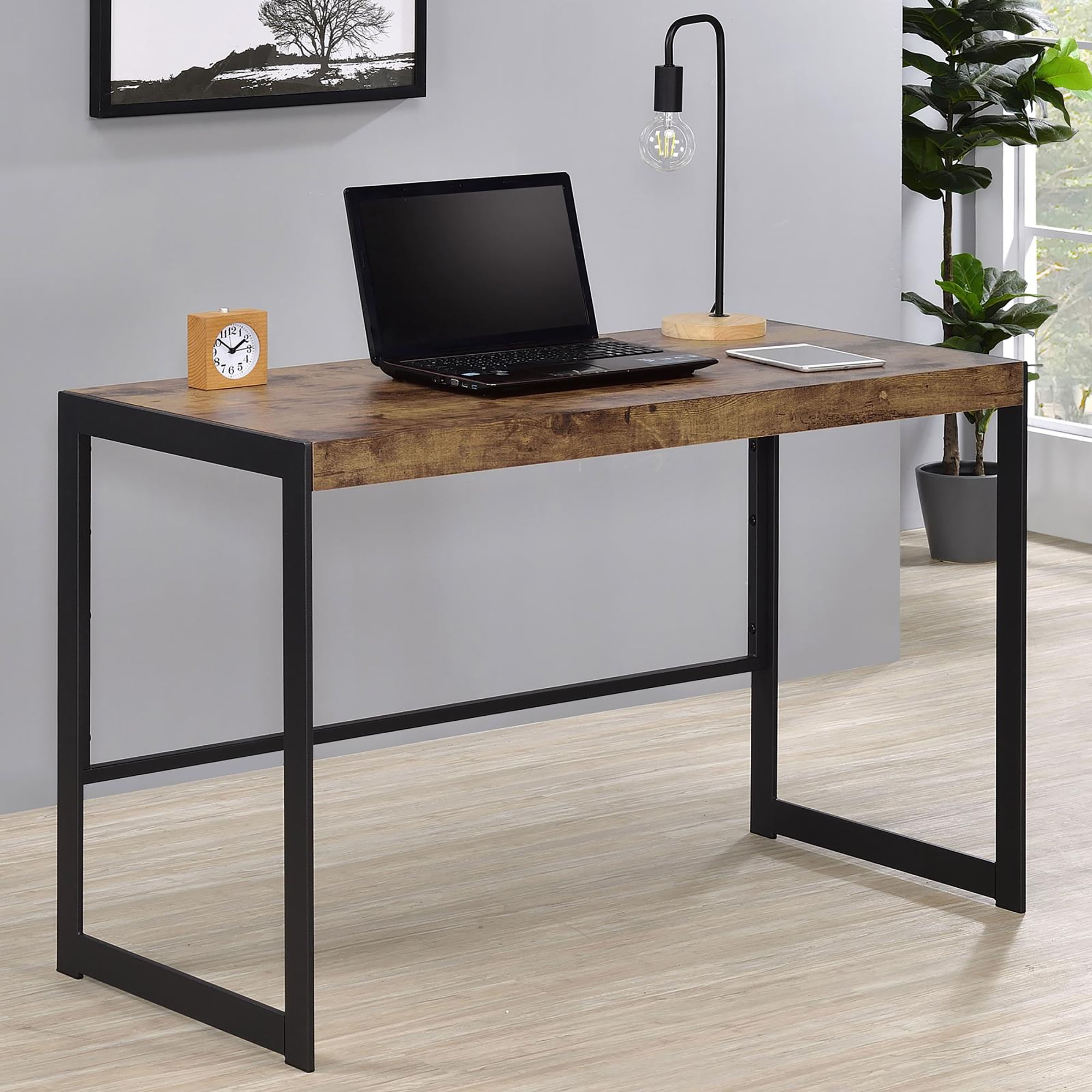 GeeHome Antique Nutmeg and Gunmetal Writing Desk