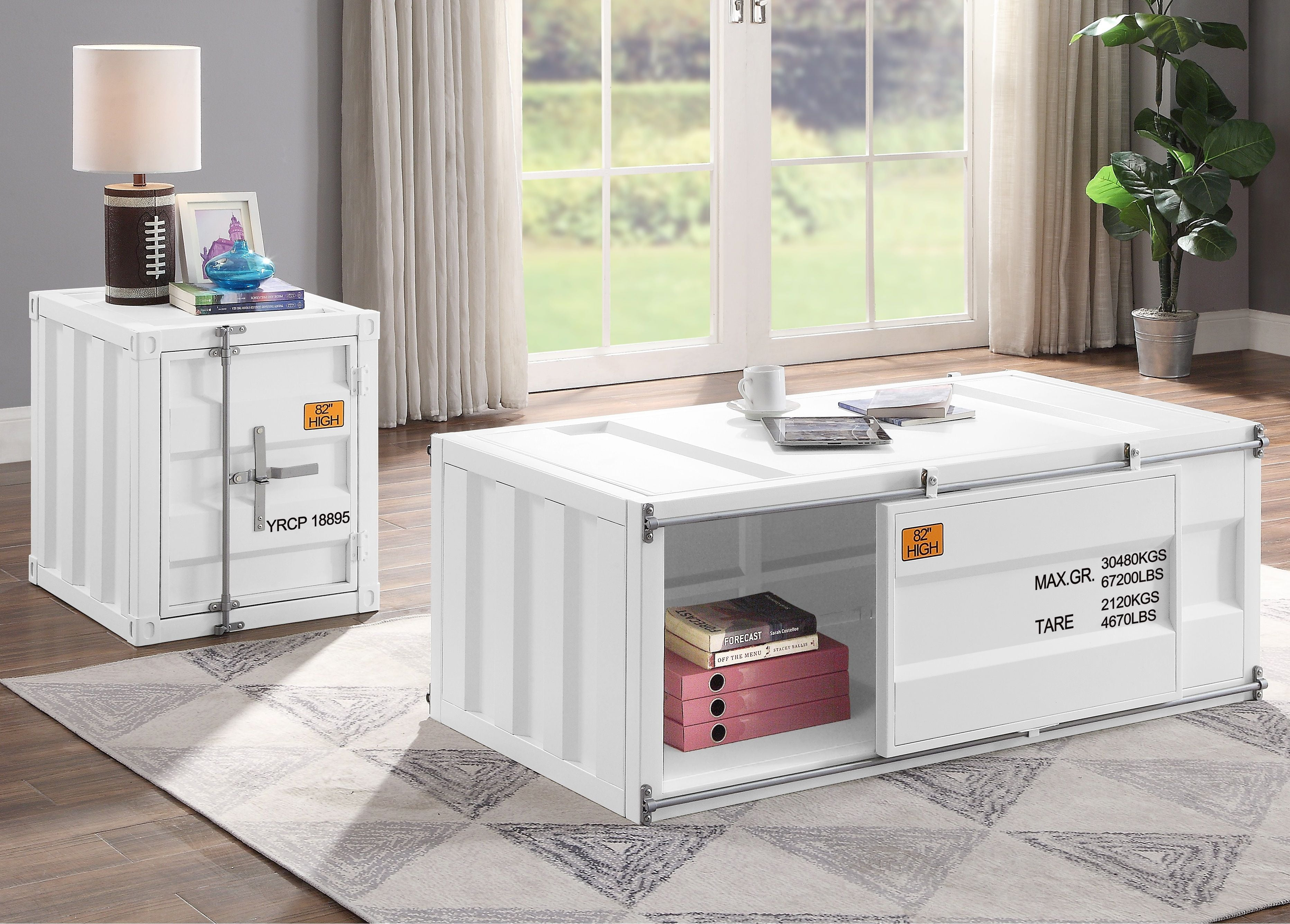 ACME Cargo Coffee Table in White