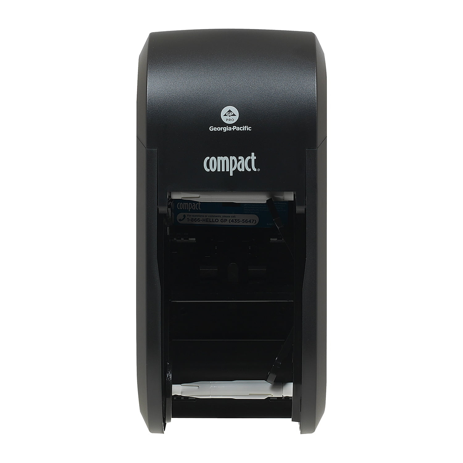 Georgia Pacific  Black Vertical Double Roll Toilet Paper Dispenser