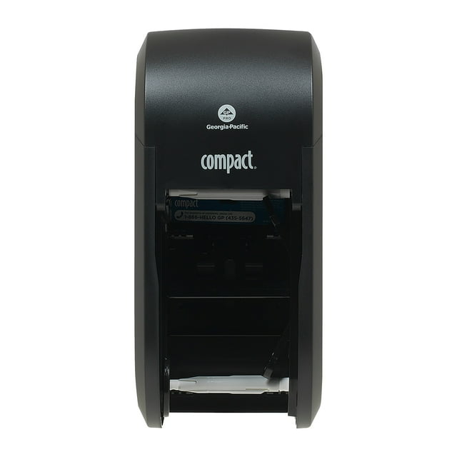 Georgia Pacific  Black Vertical Double Roll Toilet Paper Dispenser