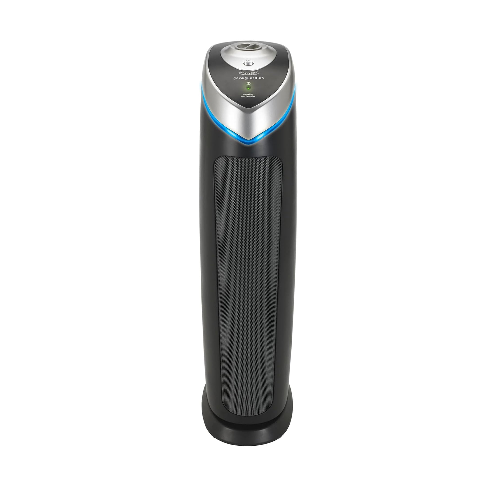 GermGuardian 915 Sq. ft. HEPA Pure Tower Air Purifier with UV-C, Gray, AC5000E