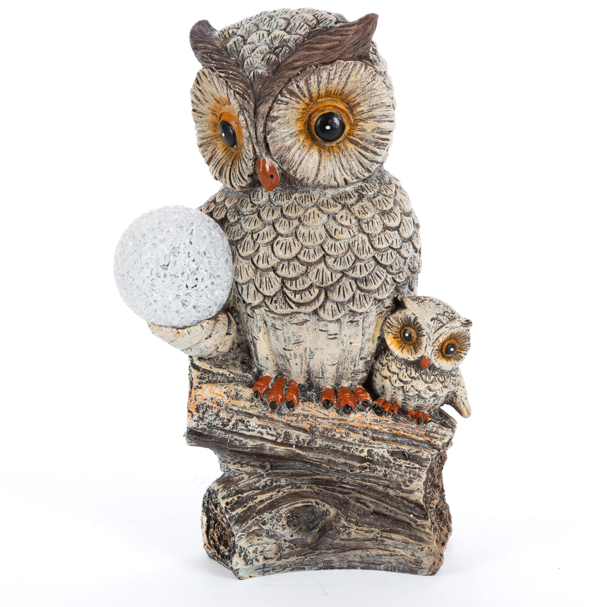 The Gerson Company 11.5 in. Solar Powered Resin Owl Statue