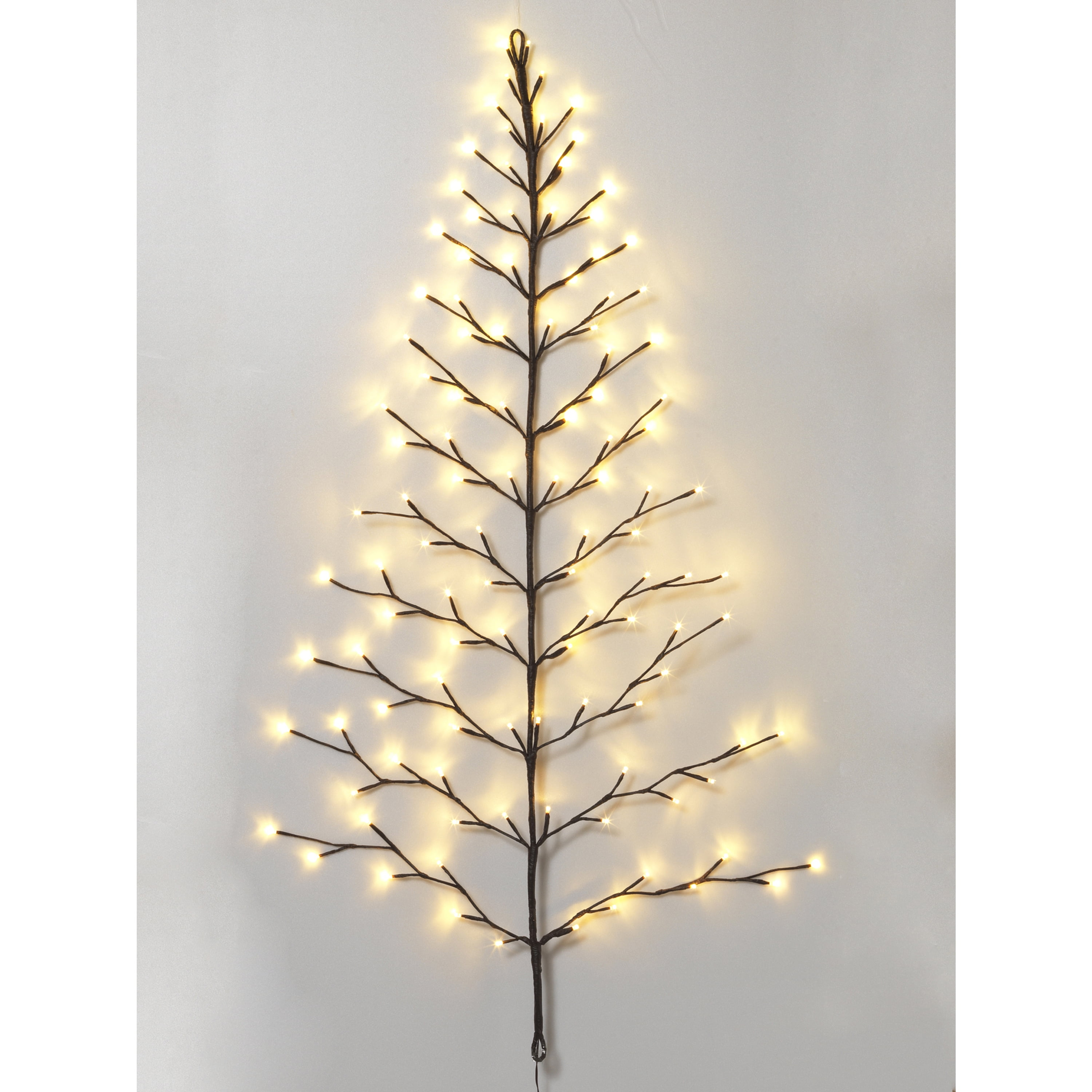 Gerson 4-Foot High Battery-Operated Tree Shape Birch Wall Hanging with Timer Feature