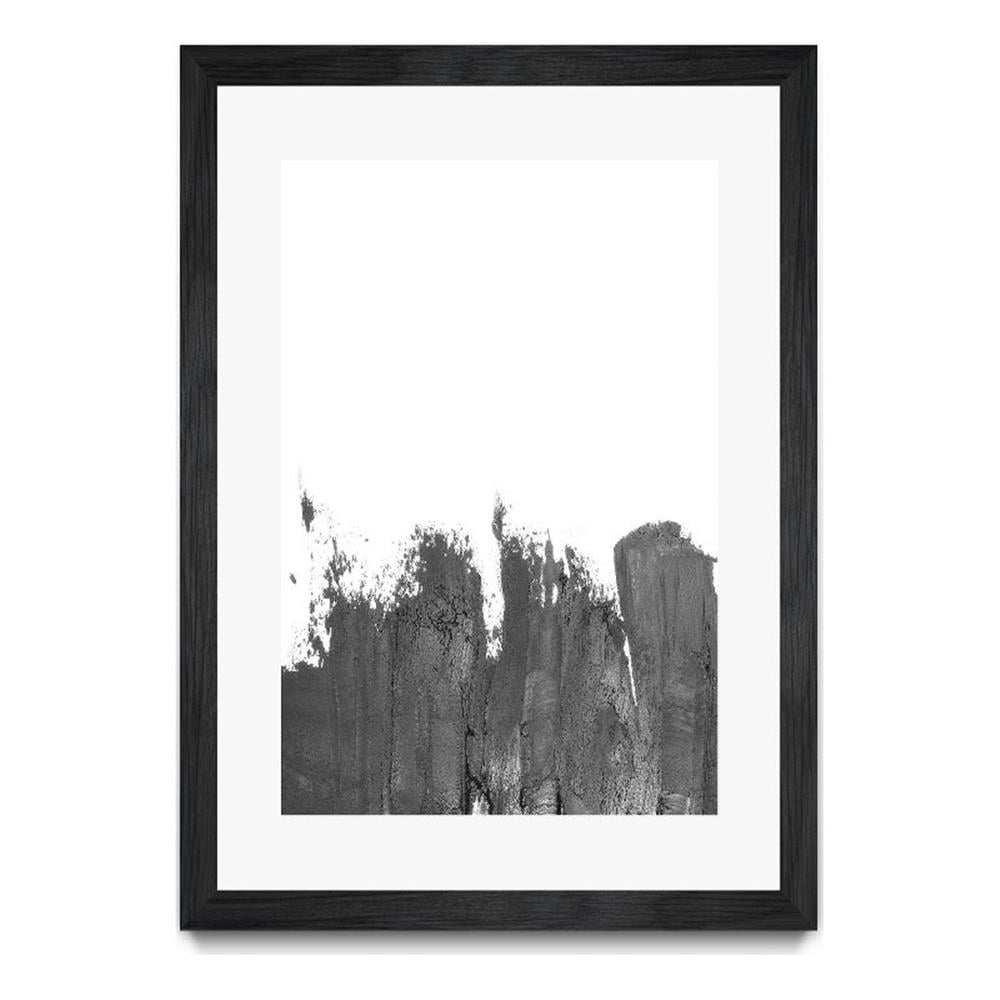 Giant Art 24x36 Coal II Matted and Framed in Multi-Color