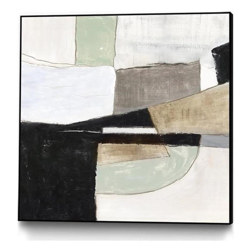 Giant Art Canvas  20x20 Rearrange Space II Framed in Multi-Color