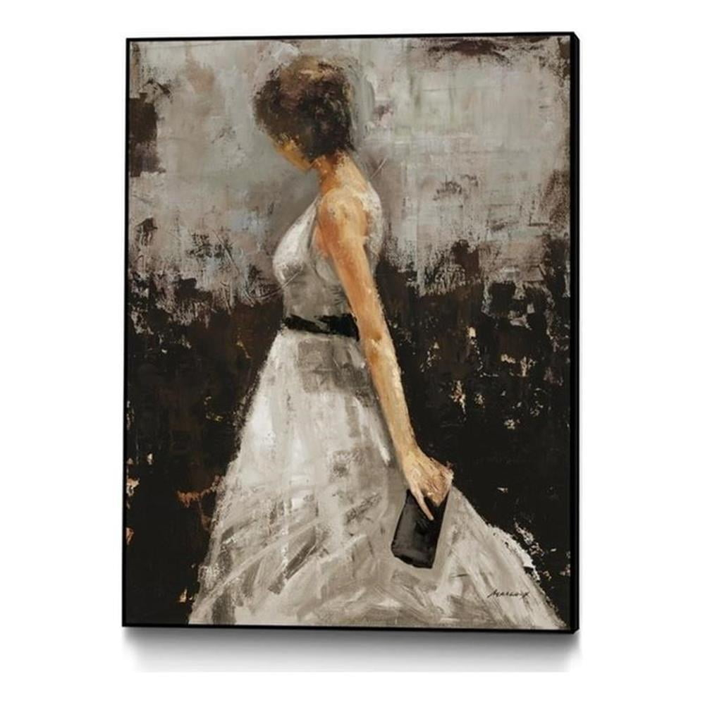 Giant Art Canvas  24x32 Contemplation Framed in Multi-Color