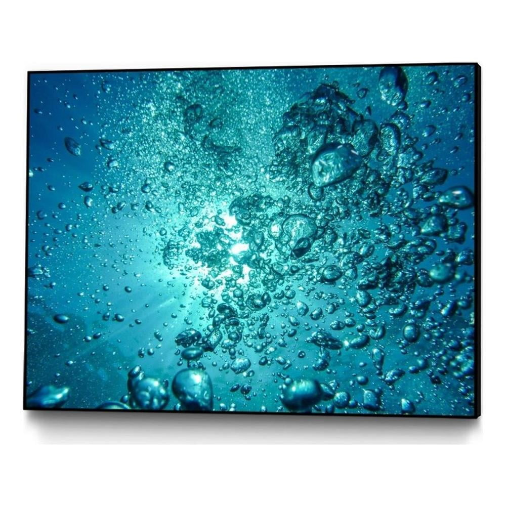 Giant Art Canvas  32x24 Bubbles Framed in White