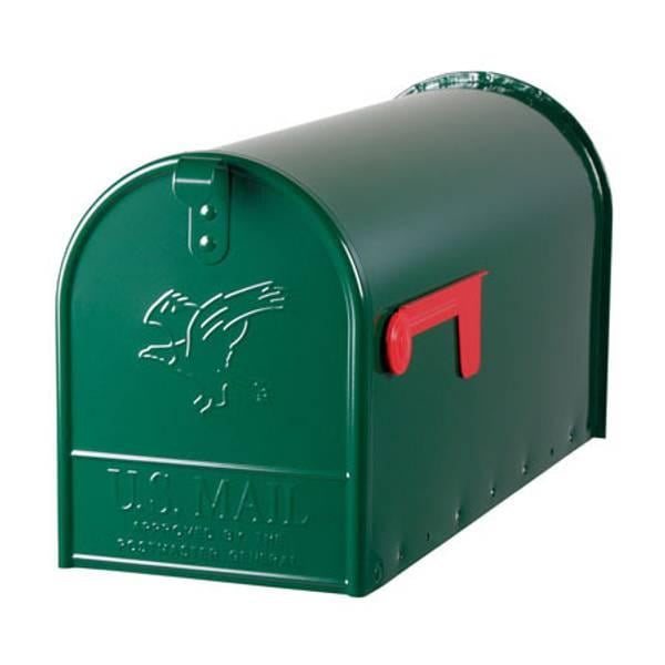 Gibraltar Mailboxes Elite Steel Large Residential Post Mount Mailbox, Green