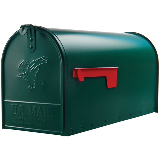 Gibraltar Mailboxes Elite Steel Large Residential Post Mount Mailbox, Green
