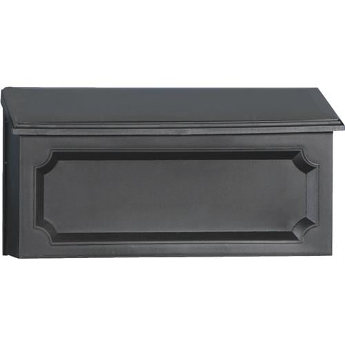 Gibraltar Mailboxes Windsor Medium Capacity Rust-Proof Plastic Black, Wall-Mount Mailbox, WMH00B04