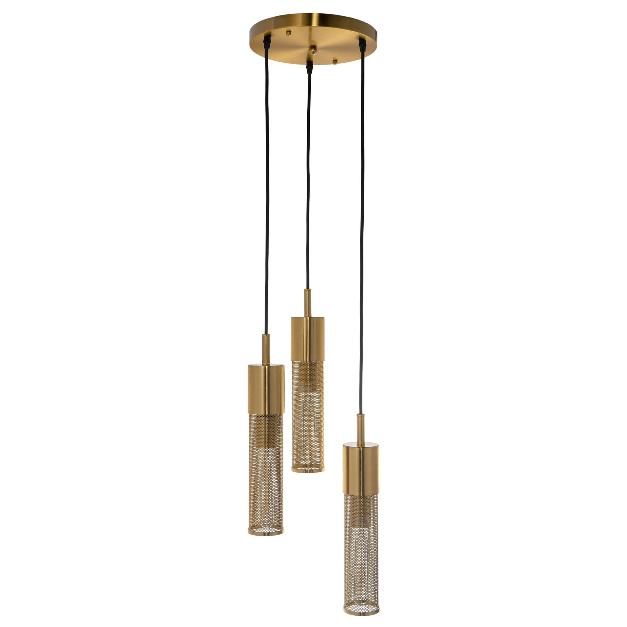 Remington 3 - Light Brass Cluster Pendant