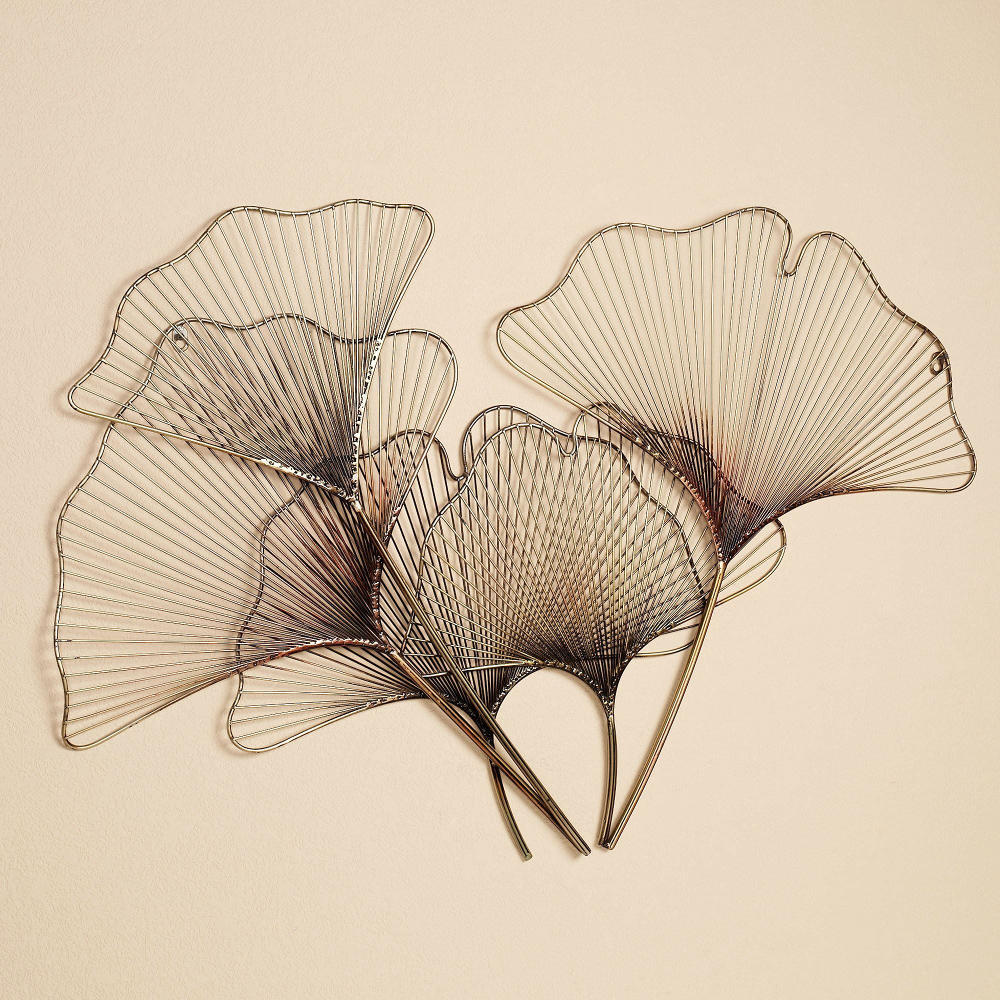 Ginkgo Breeze Wall Sculpture Multi Metallic
