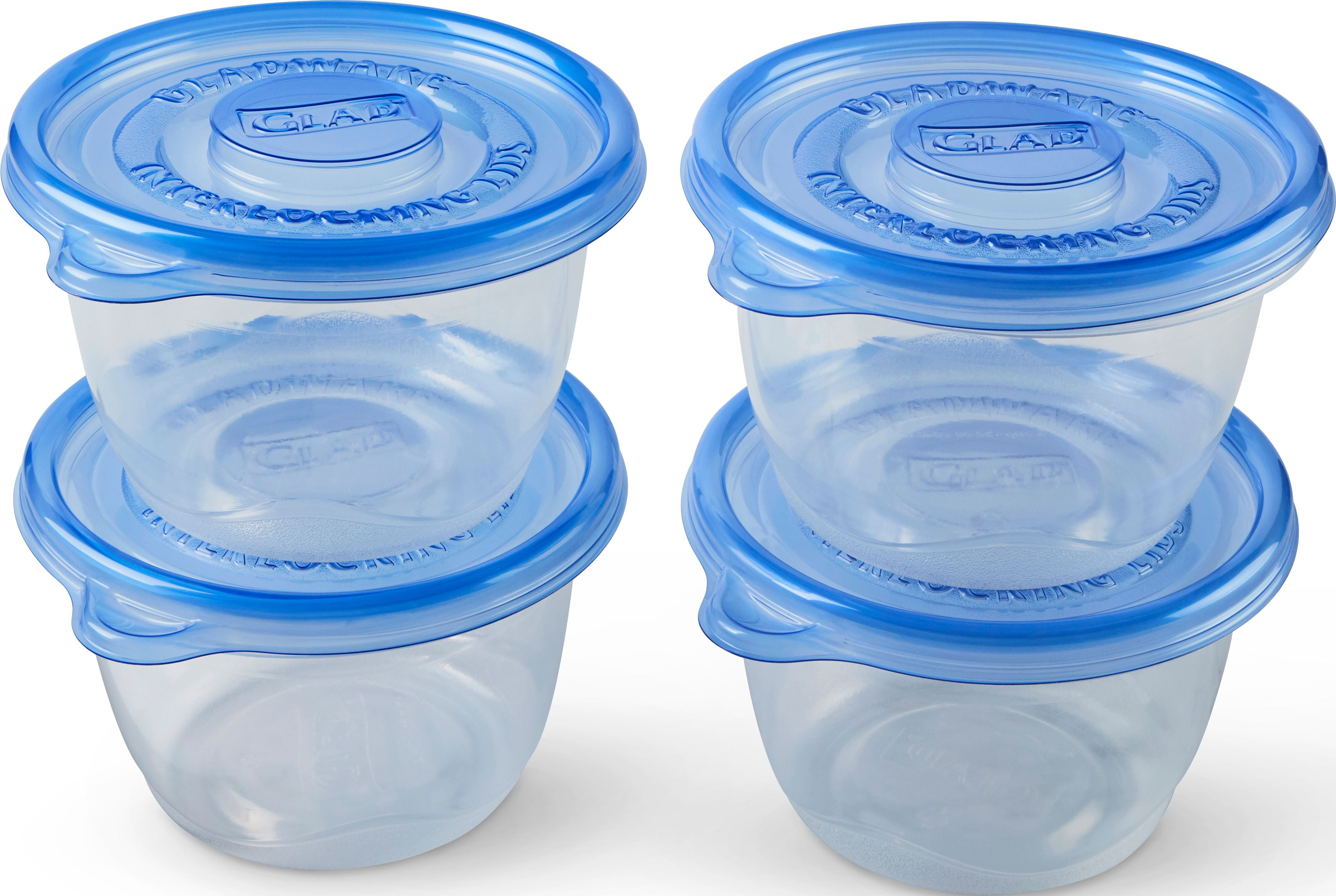 Glad Food Storage Containers - To Go Lunch Container - 32 Ounce - 4 Containers