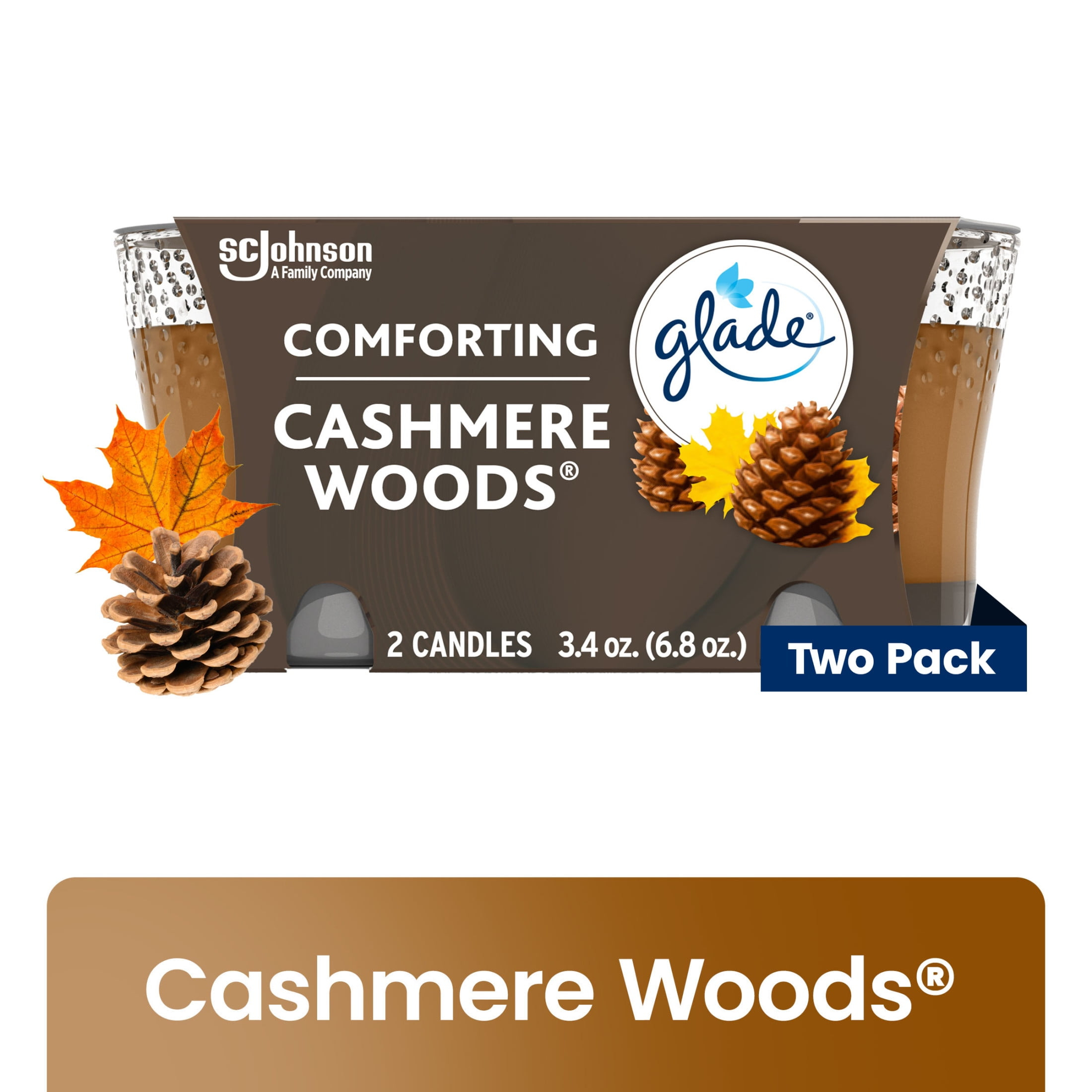 Comforting Cashmere Woods Brown Scented Gel Jar Candle