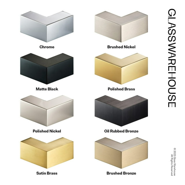 Glass Warehouse  32" x 78" Frameless Shower Door - Single Fixed Panel Fluted Frosted Radius Brushed Nickel 32 Inch - Right Nickel Finish