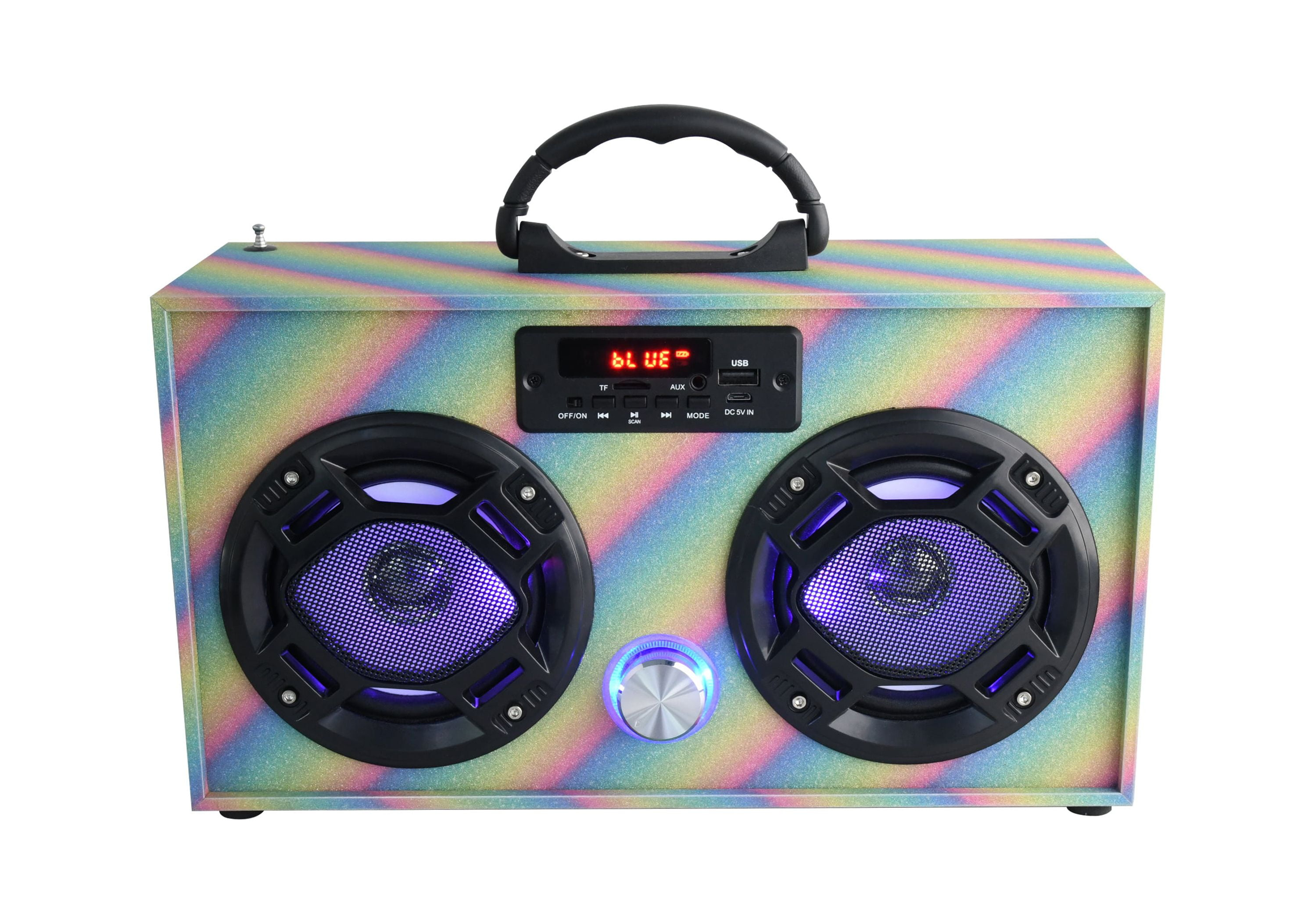 Glitter Rainbow Bling Wireless Boombox (BB-GLITTER RAINBOW)