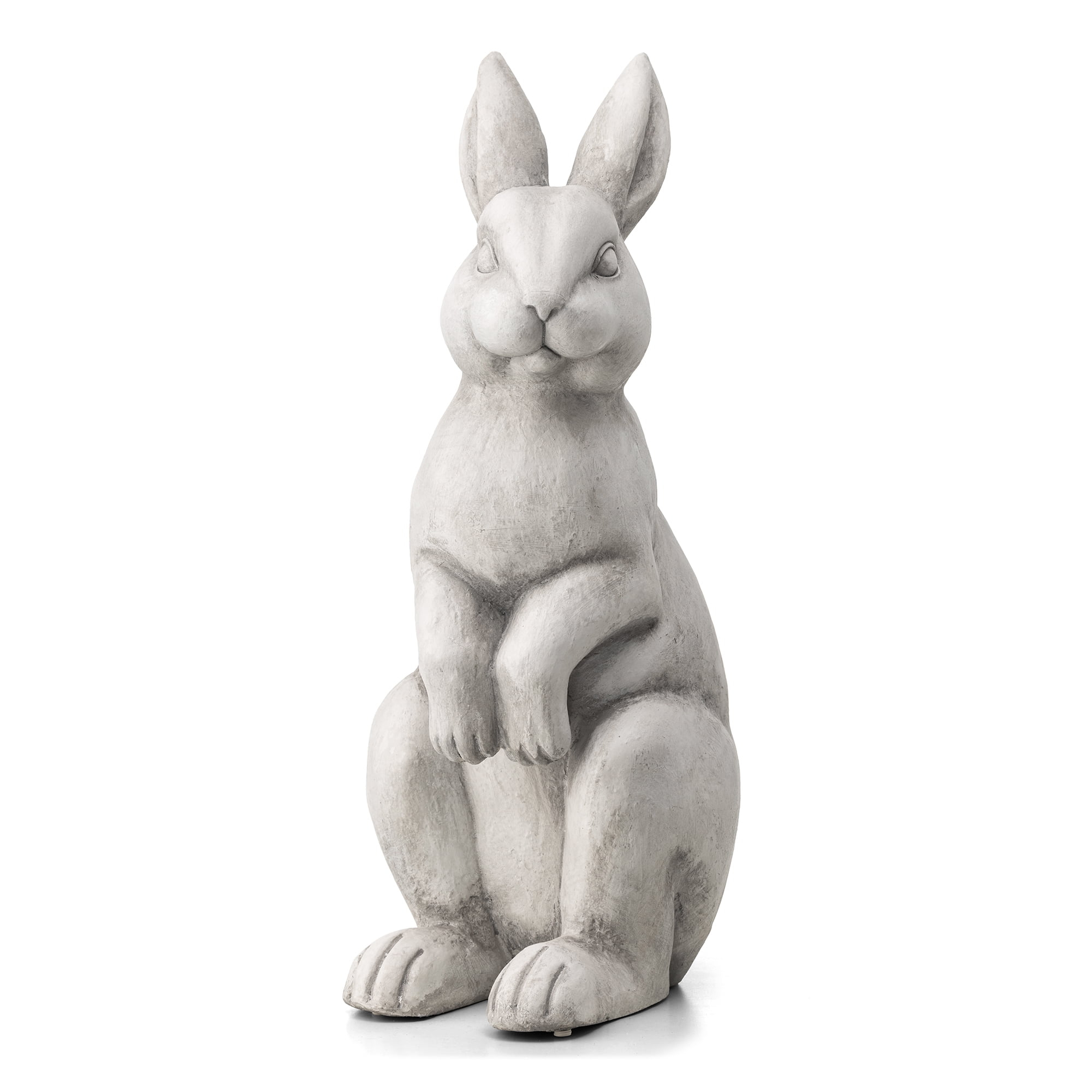 Glitzhome 22.75"H MGO White Standing Rabbit Statue