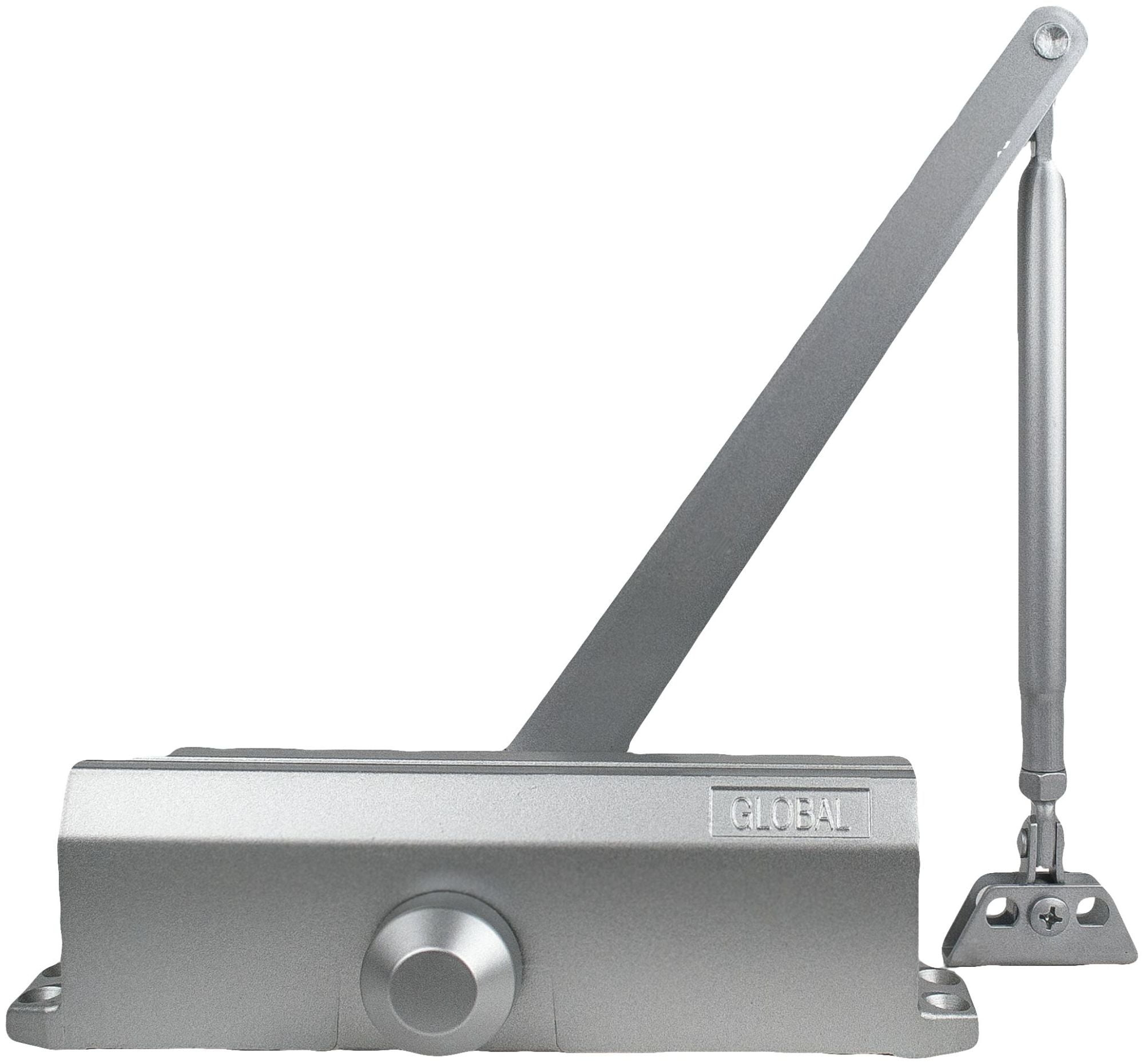Global Door Controls TC200 Series ADA Closer with Back-Check Size 4 in Aluminum