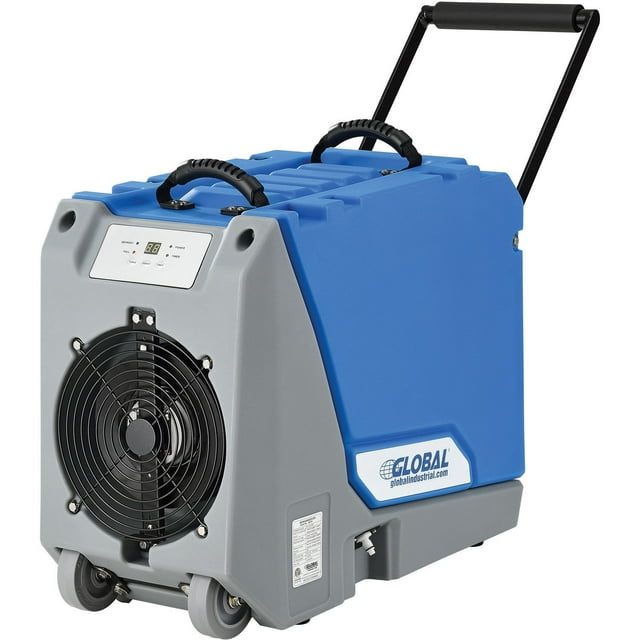 Global Industrial 246707 Crawl Space Commercial Dehumidifier with Pump, 90 Pint Output per Day