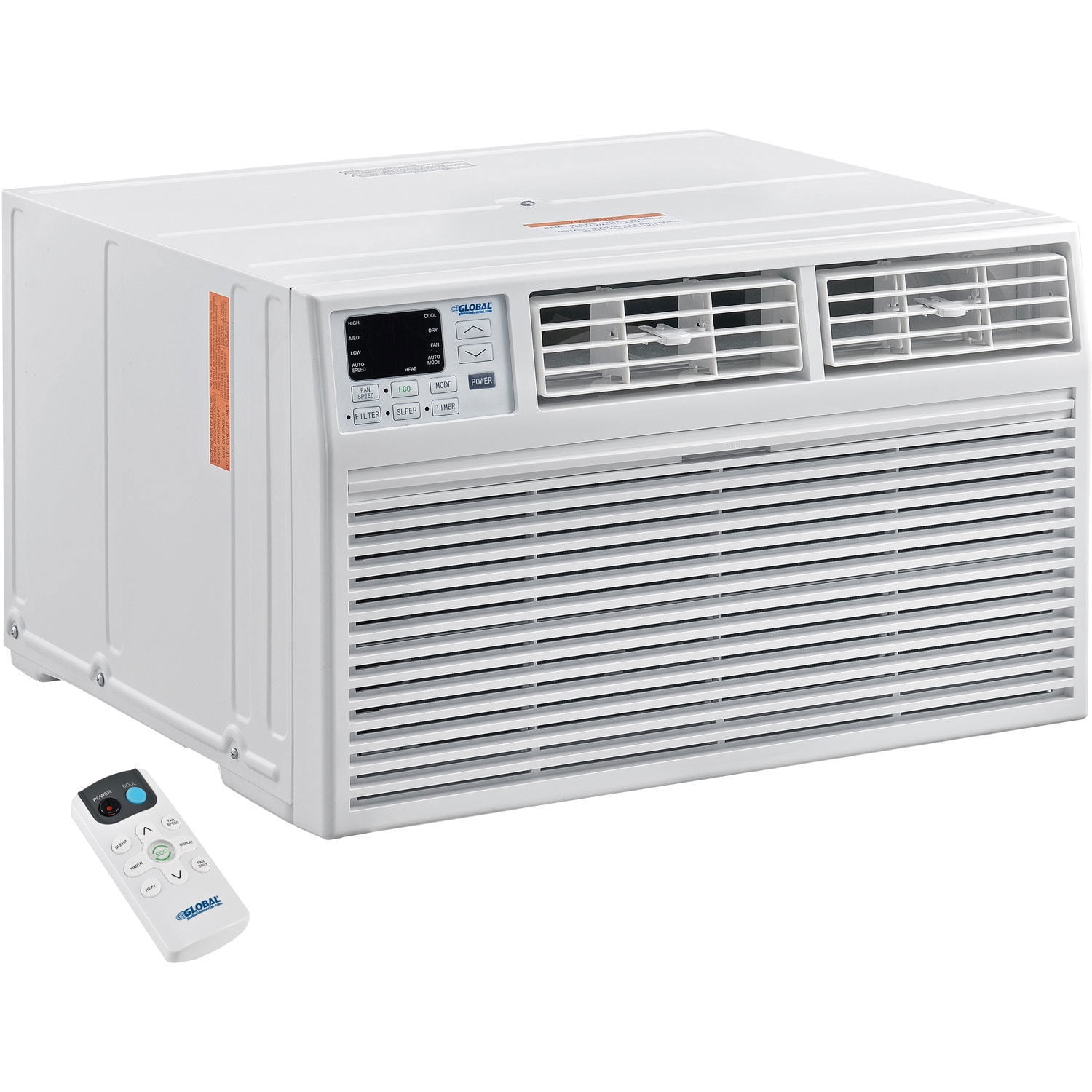 Global Industrial 292860 Wall Air Conditioner with Heat - 1230W - 230V - 12000 BTU