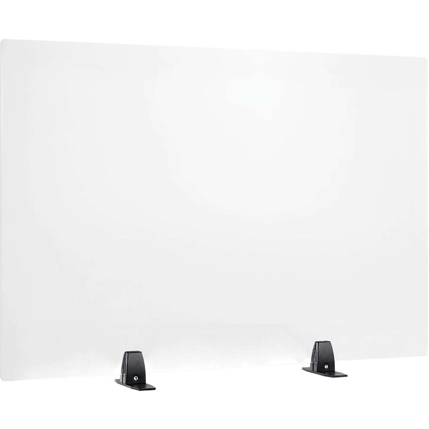 Global Industrial 695843 24 x 36 in. Interion Freestanding Clear Frameless Desk Divider