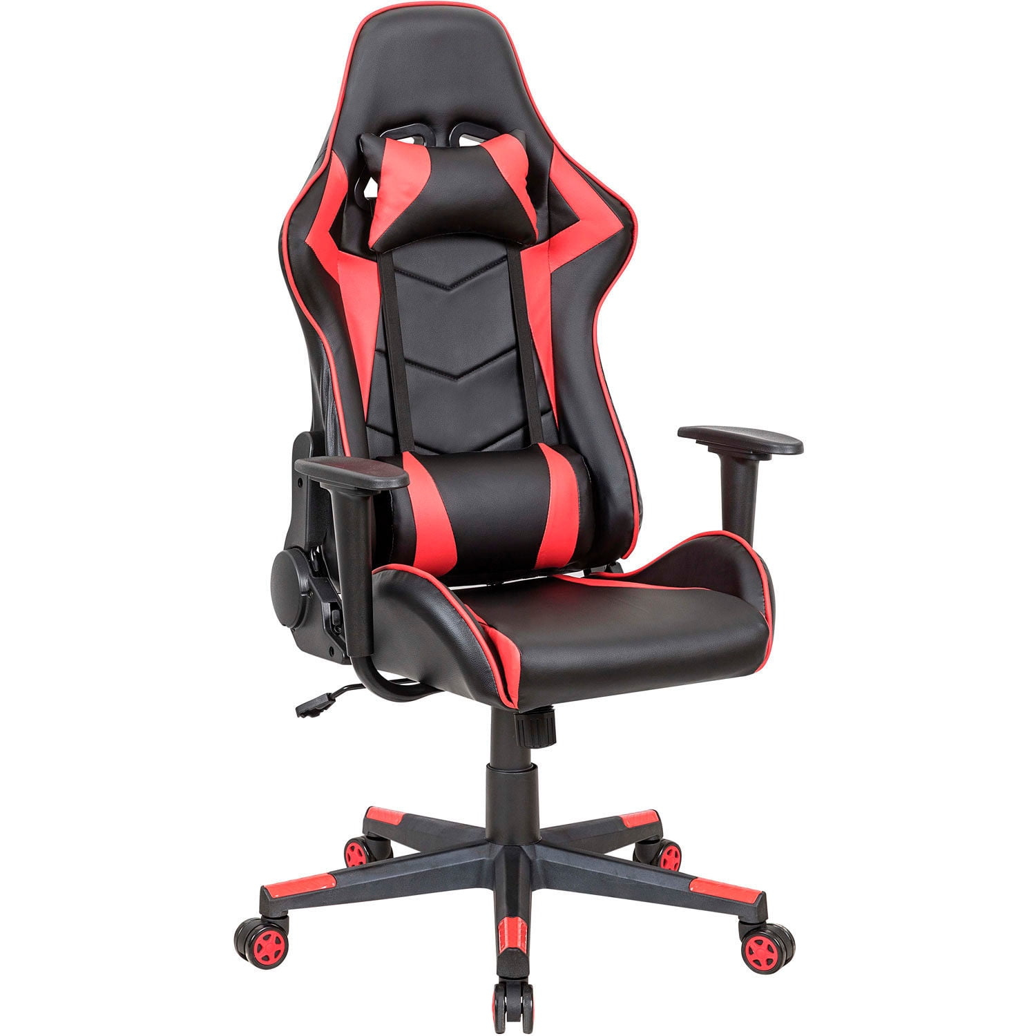 Global Industrial 695853RD Interion Gaming Chair - Protective High Back, Black & Ruby Red