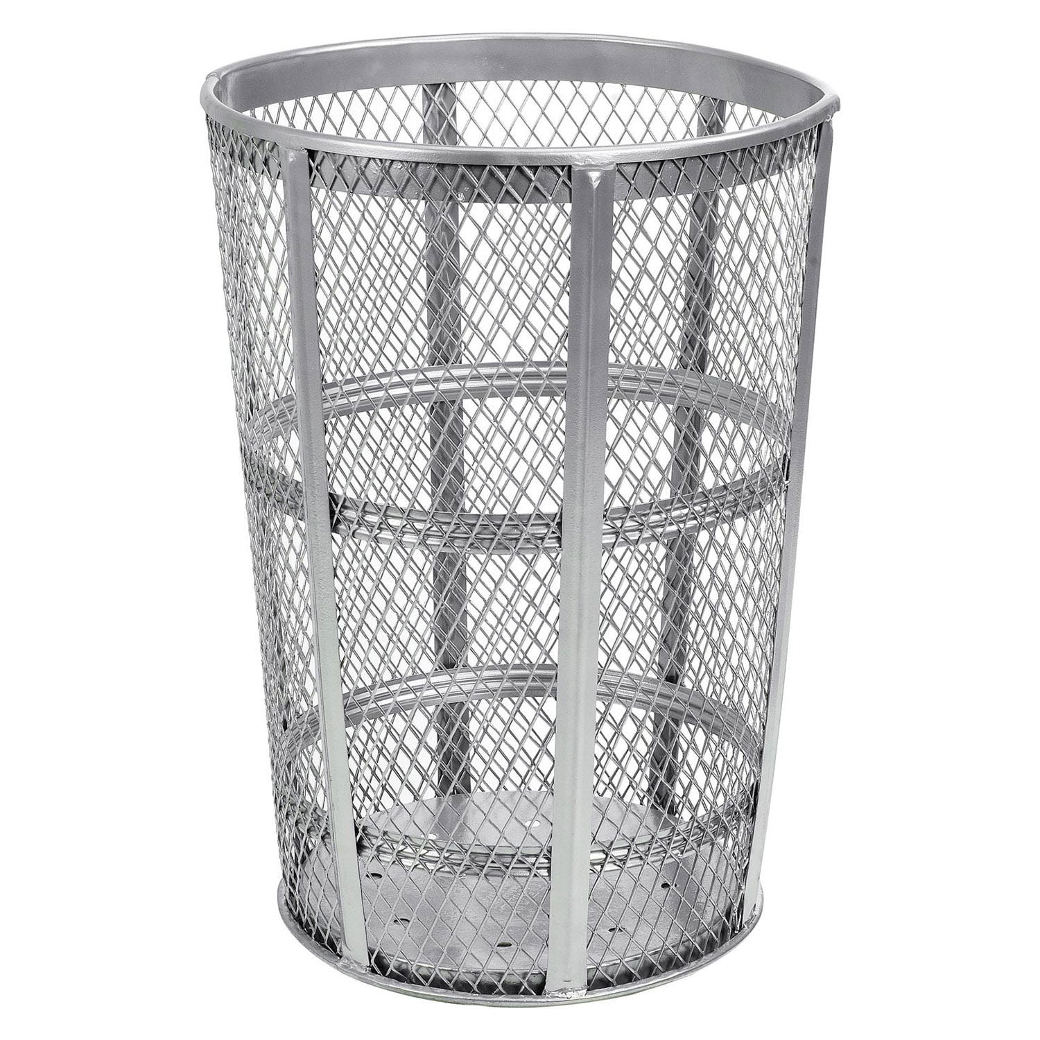 48 Gallon Outdoor Metal Trash Container, Galvanized