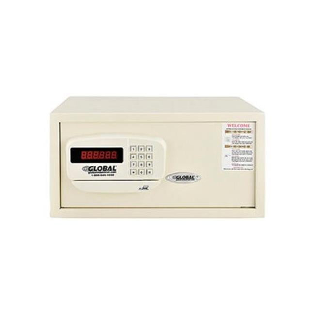 Global Industrial Personal Hotel Safe Electronic Lock with Card Slot Keyed Alike, White - 18 x 15 x 9 in.