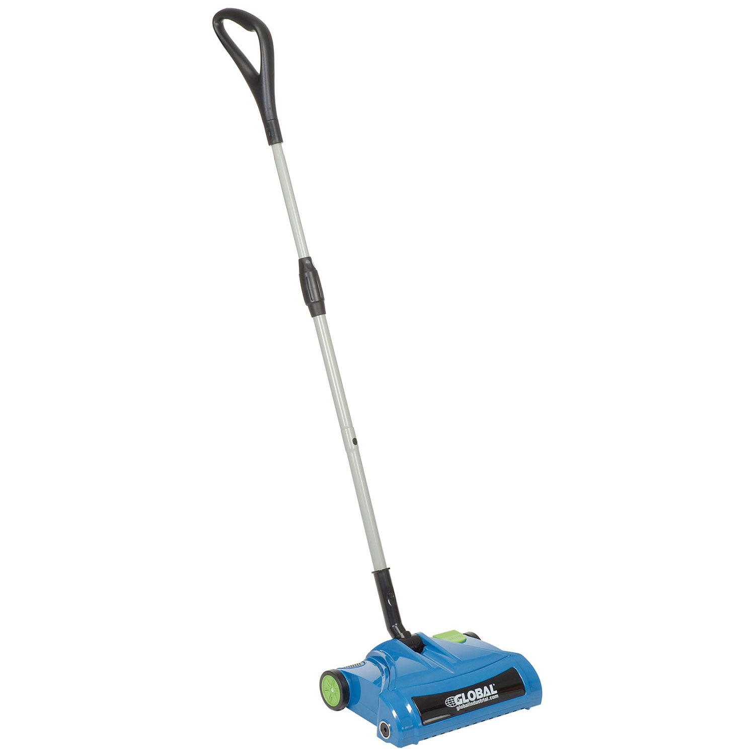 Rechargeable Cordless Sweeper, 12 in. Cleaning Path, Gray, Black, Blue & Green