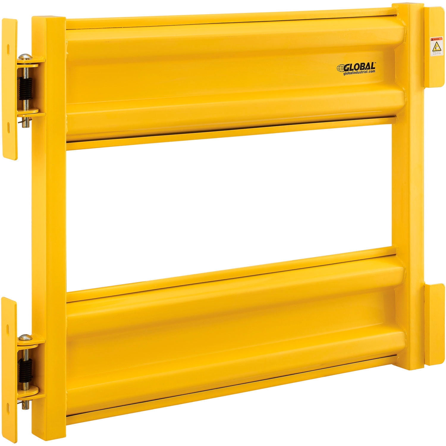 Global Industrial Self-Closing Guard Rail Safety Gate, Safety Yellow, Post Mount