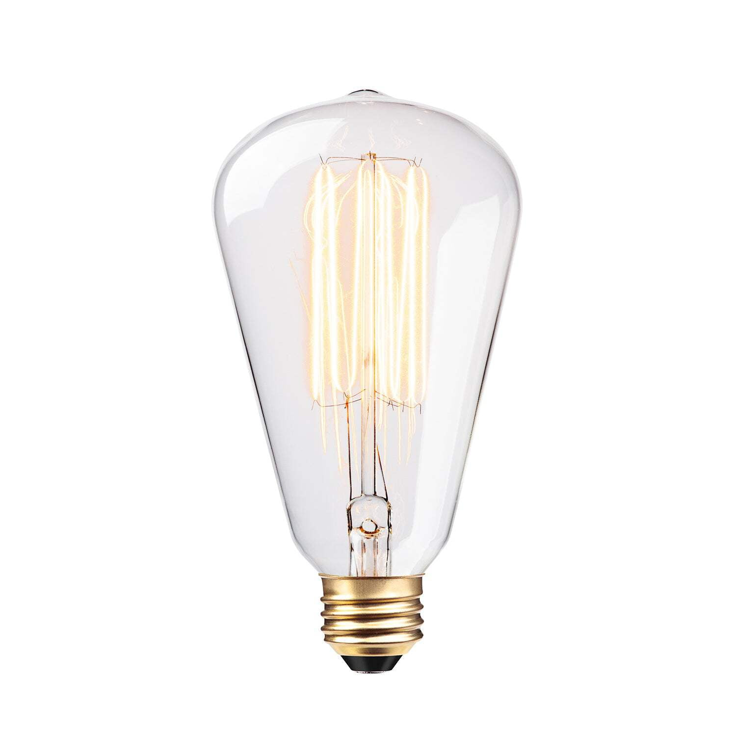 Globe Electric 60W Vintage Edison S-Type Clear Glass Dimmable Incandescent Light Bulb, 83008