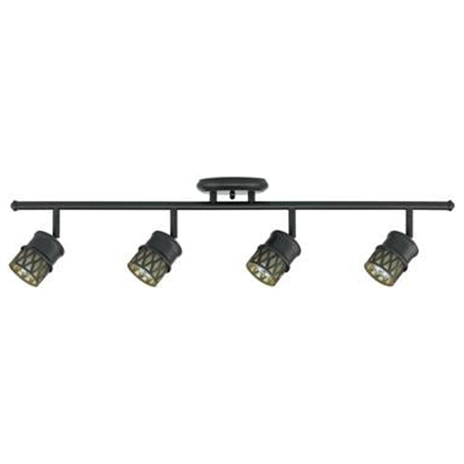 Globe Electric 64000012 4-Light Halogen Track Lighting, Oil-Rubbed Bronze - Quantity 1