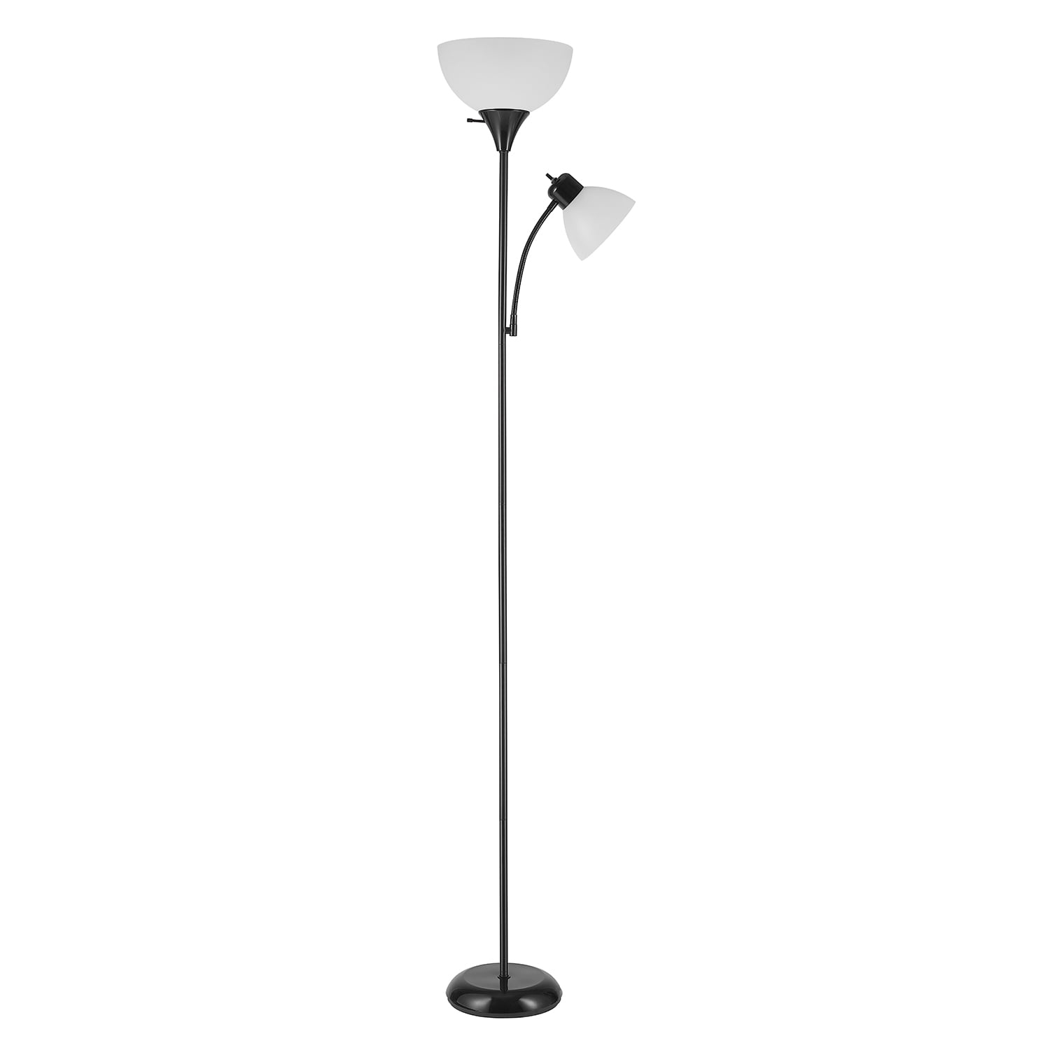 Globe Electric Delilah 72 in. Matte Black Color Torchiere Floor Lamp