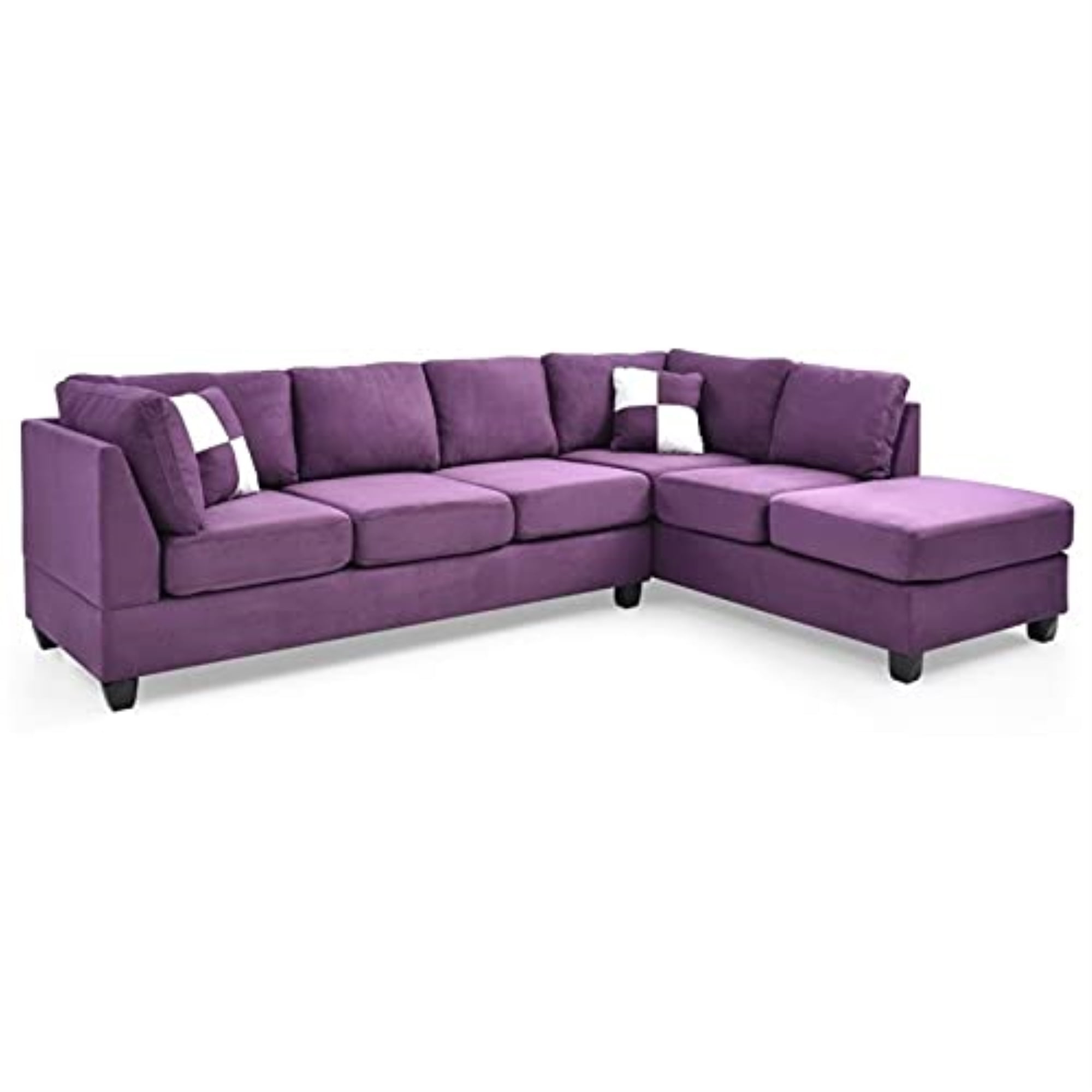 Maykoosh Suburban Soiree Sectional Sofa, Purple
