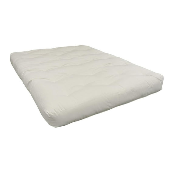 Gold Bond 8" Double Foam & Cotton #611 Natural Futon Mattress-Size:Full