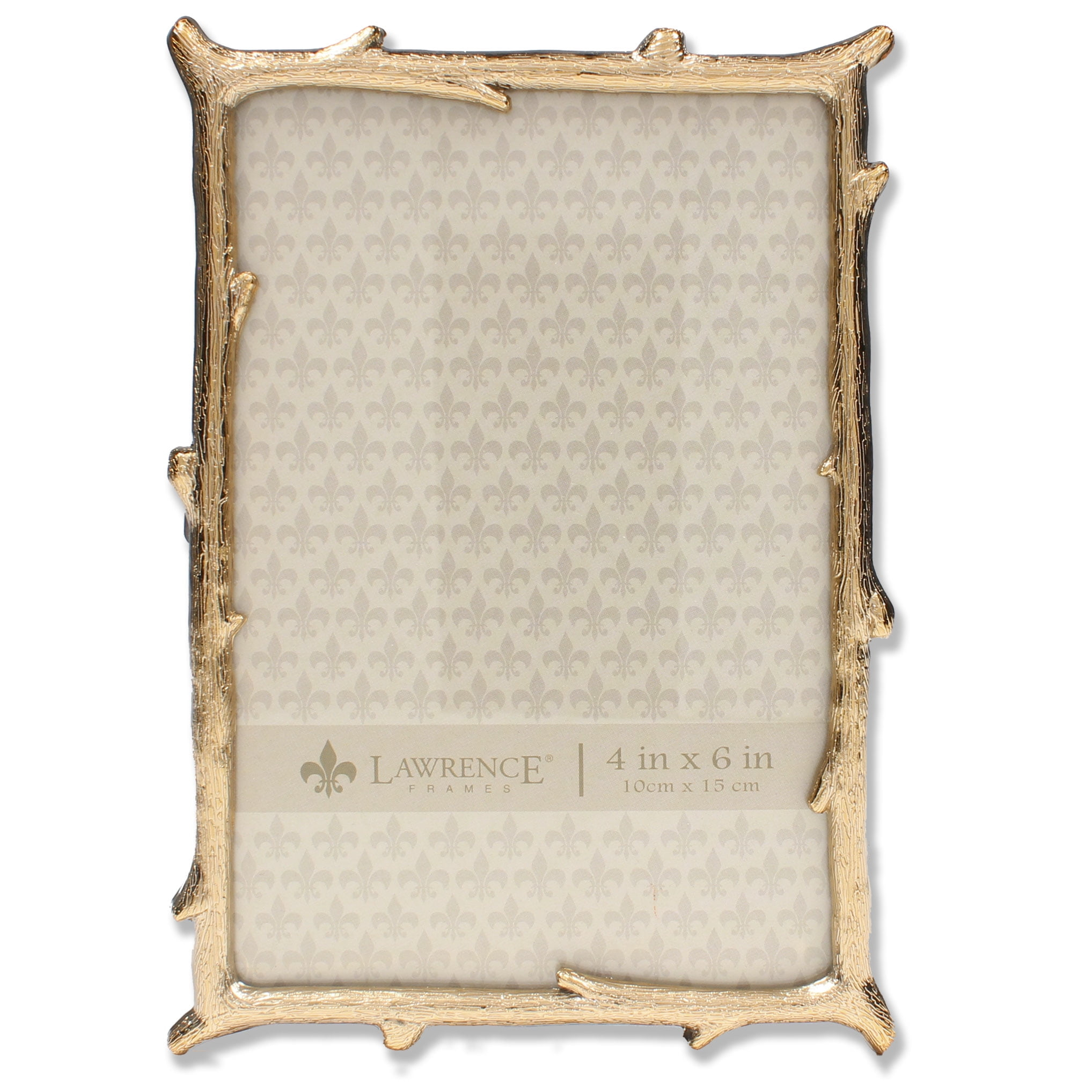 Lawrence Frames 4x6 Gold Metal Natural Branch Design Picture Frame