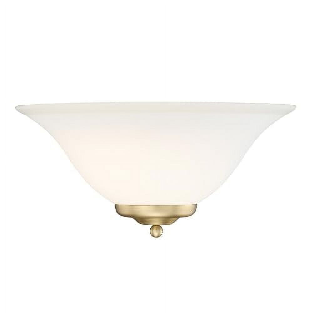 Golden Lighting Multi-Family 1-Light Wall Sconce in Brushed Champagne Bronze with Opal Glass