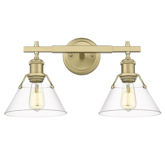Golden Lighting Orwell 2-Light Bath Vanity in Brushed Champagne Bronze/Clear