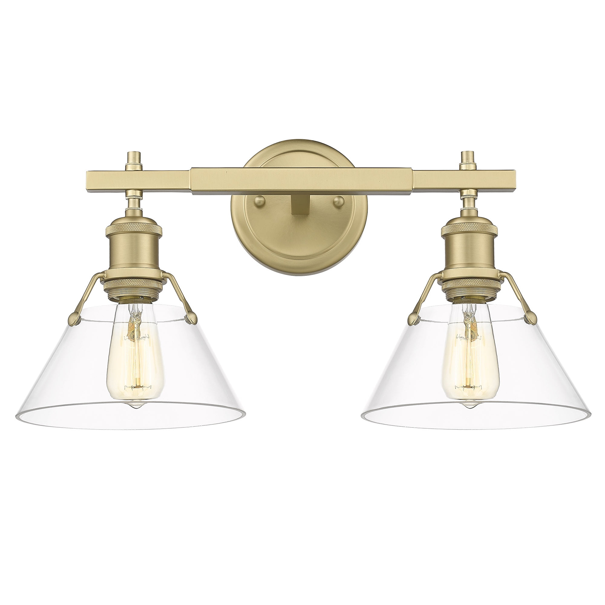 Golden Lighting Orwell 2-Light Bath Vanity in Brushed Champagne Bronze/Clear