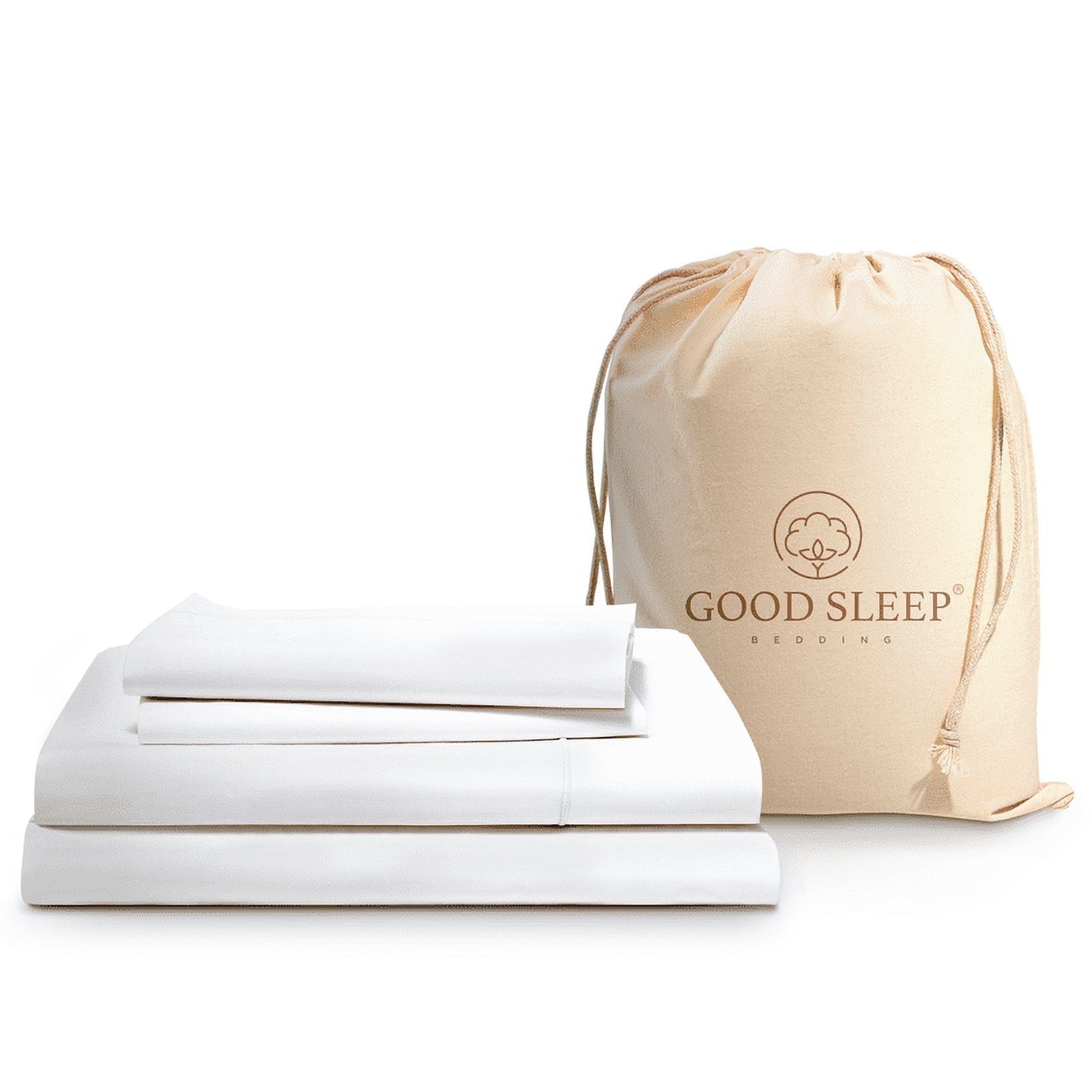 Good Sleep Bedding 1000 TC Egyptian Cotton Sheets Set, 4 Pc Queen Bed Sheets Set, White for All Age Group