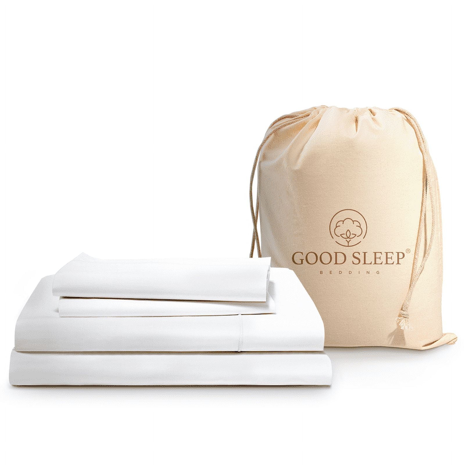 Good Sleep Bedding 1000 TC Egyptian Cotton Sheets Set, 4 Pc Queen Bed Sheets Set, White for All Age Group