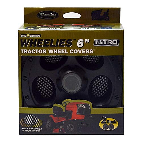 Good Vibrations - Wheelies - 6" Tractor Wheel Cover Set - Black
