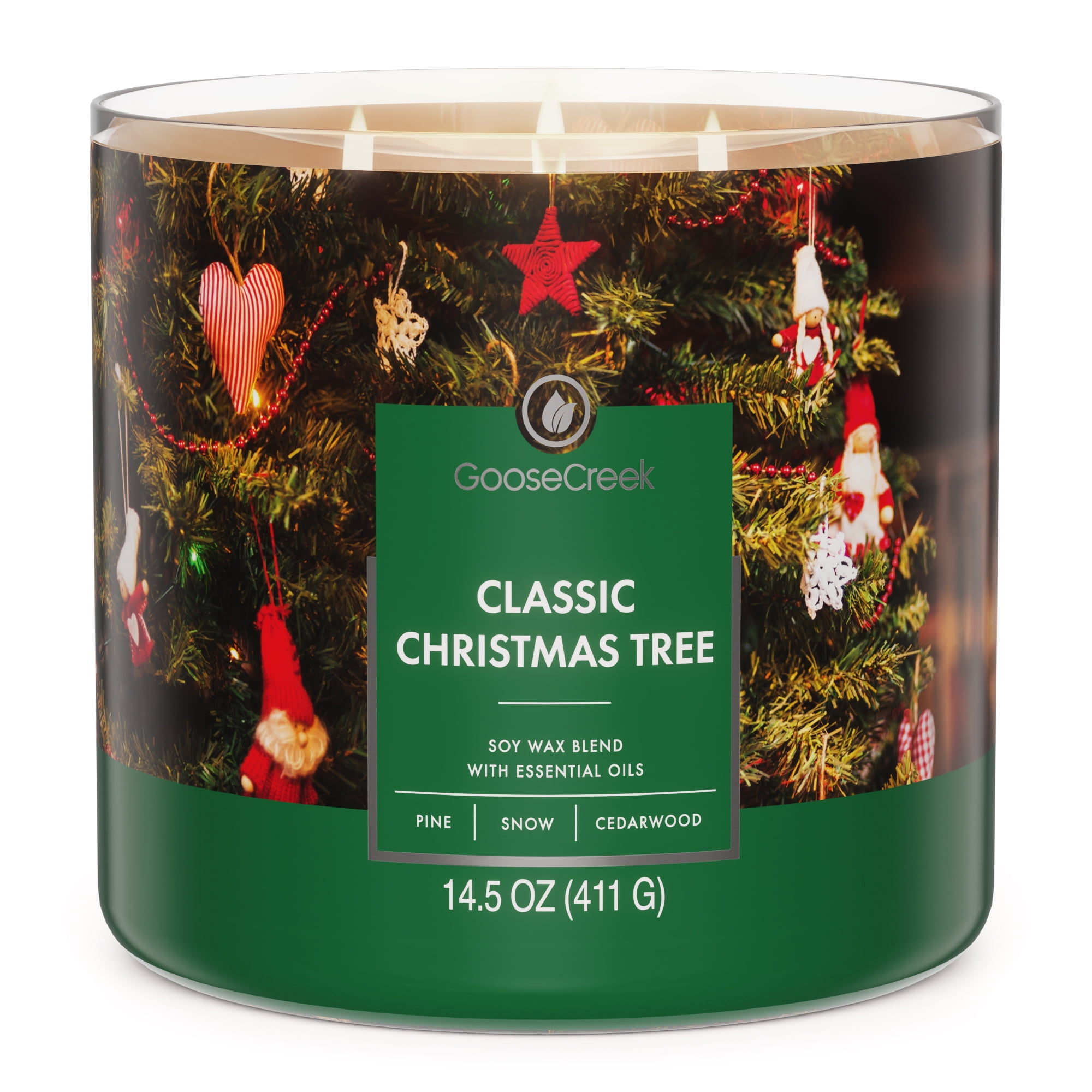 Goose Creek Classic Christmas Tree Scented 3-Wick Jar Candle 14.5oz