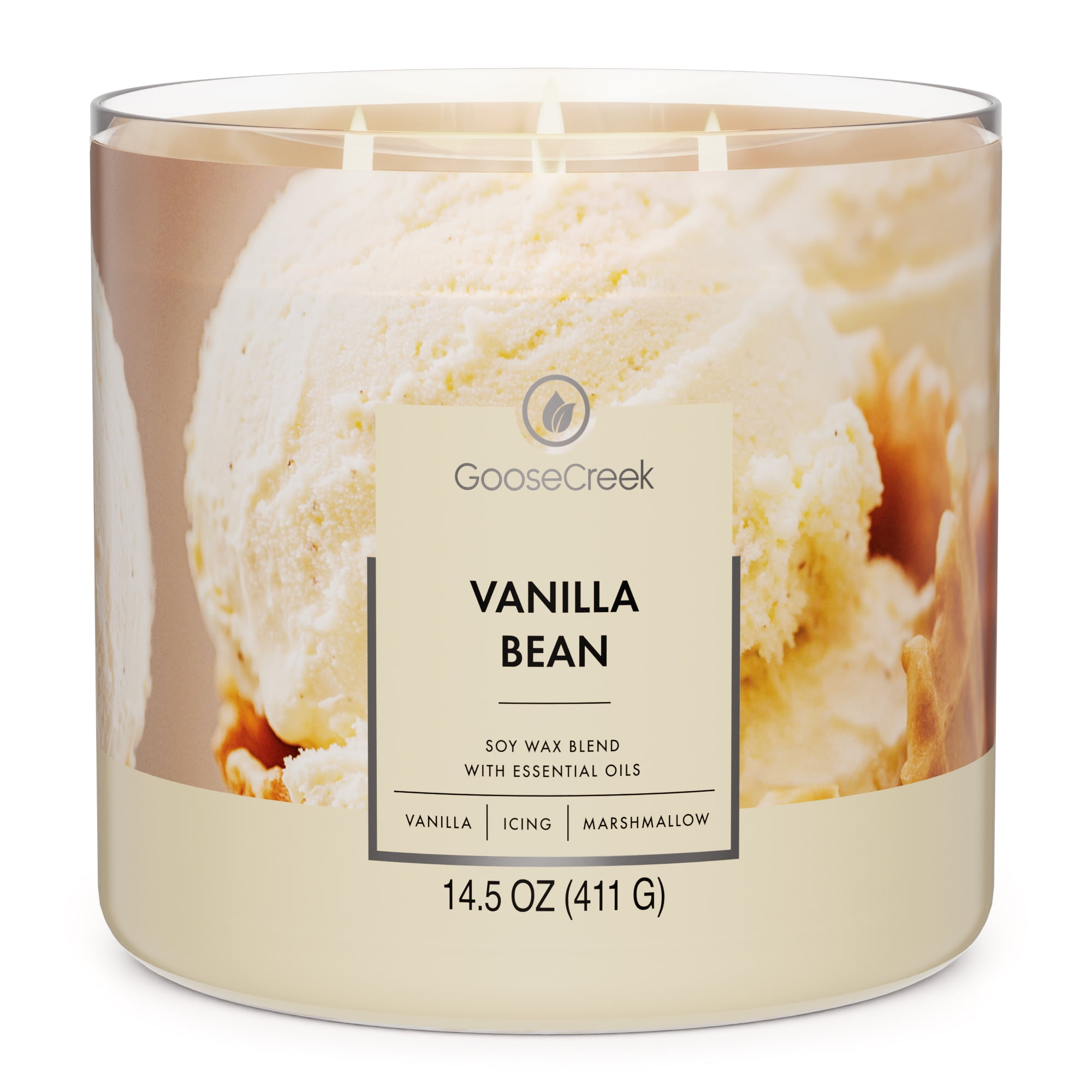 Goose Creek Vanilla Bean Scented 3-Wick Jar Candle 14.5oz