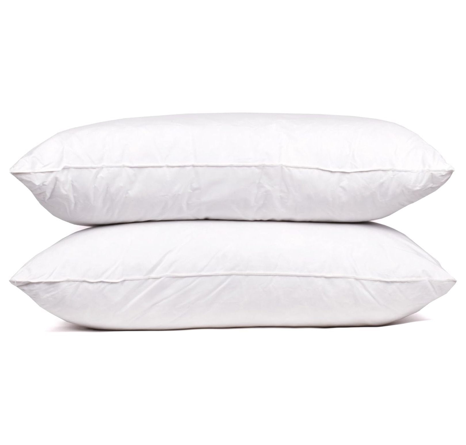 Goose Down and 400 Thread Count Premium Bed Pillow, Queen, White Queen (Pack of 2)