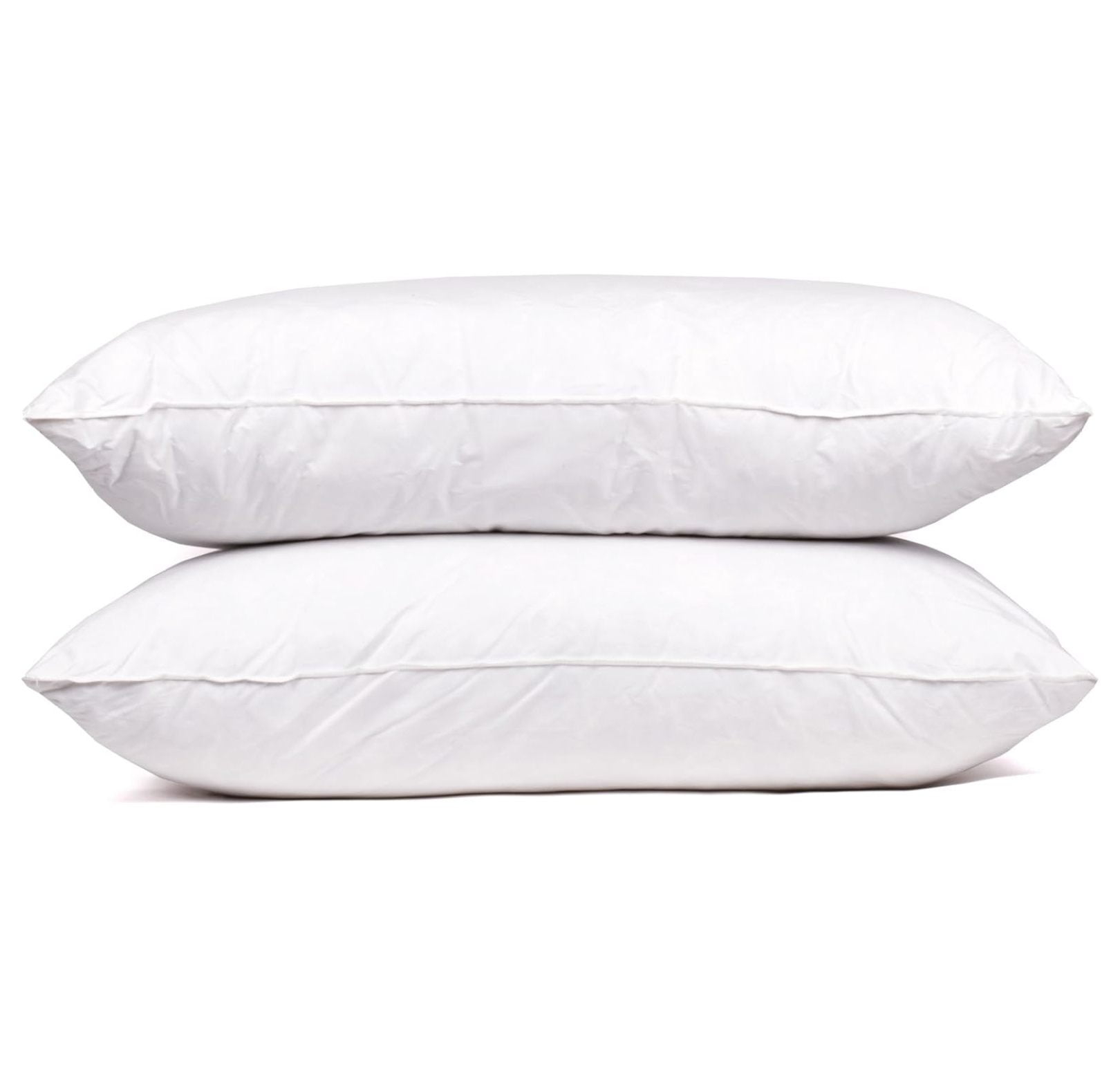 Goose Down and 400 Thread Count Premium Bed Pillow, Queen, White Queen (Pack of 2)