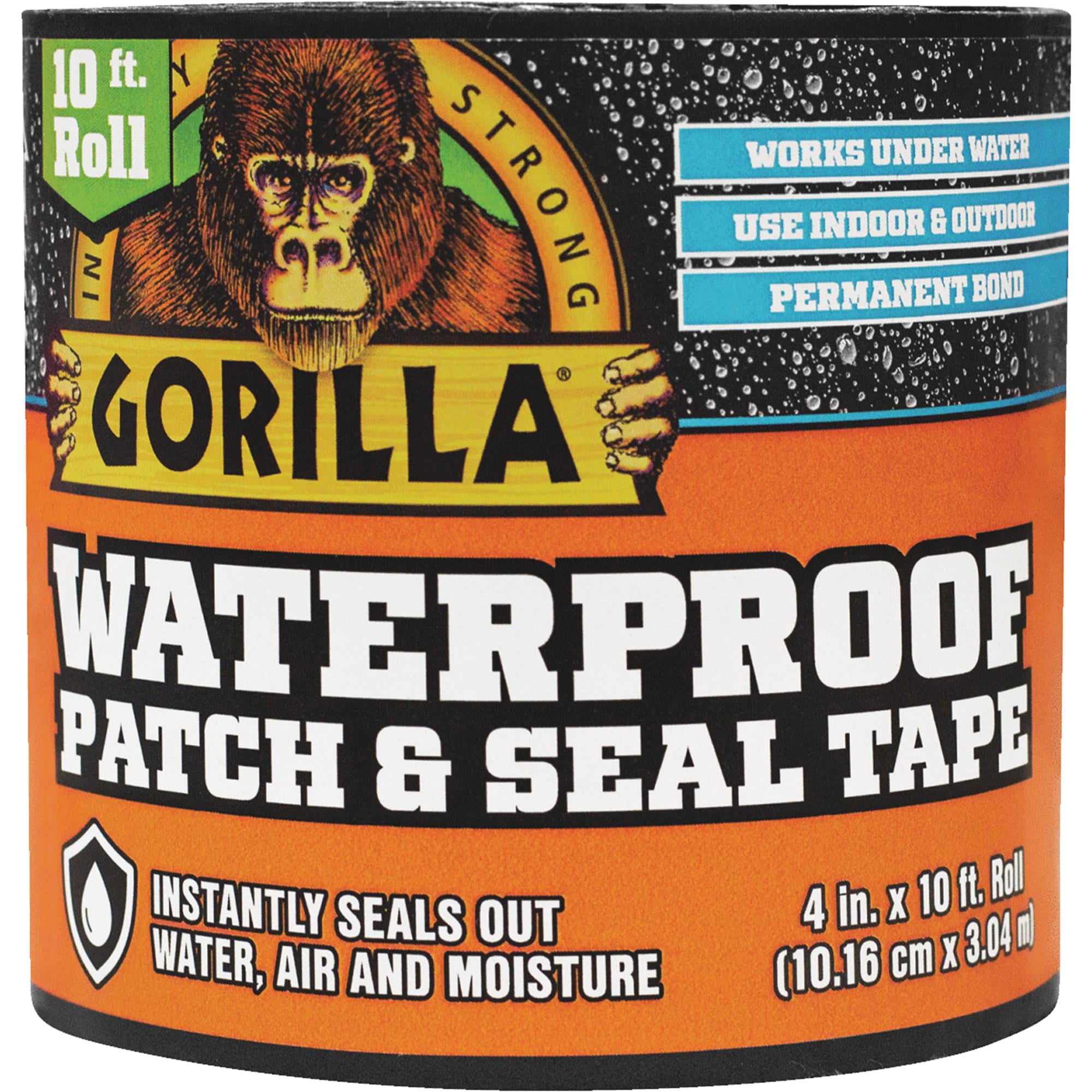 Gorilla 4 in. W X 10 ft. L Black Waterproof Repair Tape